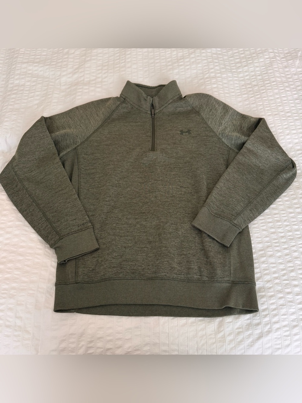 Under Armour Men's Olive Green Quarter-Zip Pullover